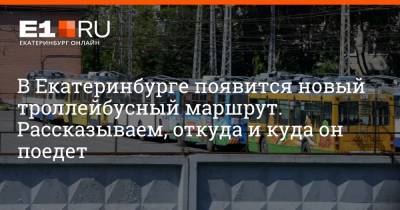 В Екатеринбурге появится новый троллейбусный маршрут. Рассказываем, откуда и куда он поедет
