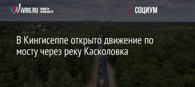 В Кингисеппе открыто движение по мосту через реку Касколовка