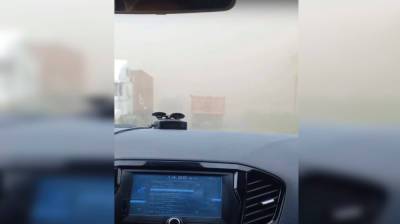 Песчаная буря ослепила автомобилистов на воронежской трассе