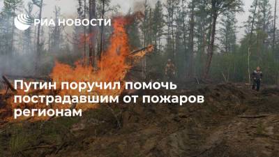 Президент Путин заявил о необходимости оказать финансовую помощь пострадавшим от пожаров регионам