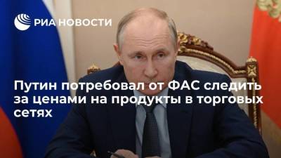 Президент Путин: ФАС нужно активнее мониторить ситуацию с ценами на продукты в торговых сетях