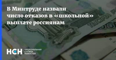 В Минтруде назвали число отказов в «школьной» выплате россиянам