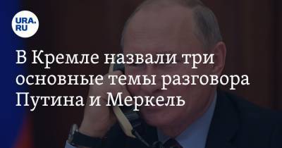 В Кремле назвали три основные темы разговора Путина и Меркель