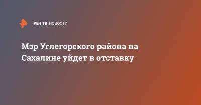 Мэр Углегорского района на Сахалине уйдет в отставку