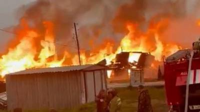 Пожарная часть загорелась в ямальском поселке