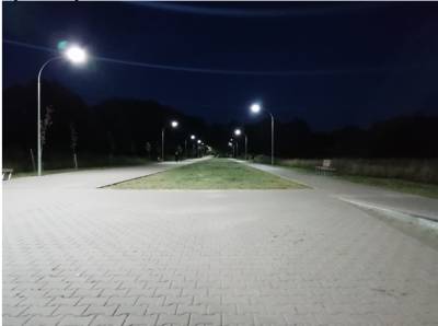В райцентре Смоленской области восстановили освещение в городском парке