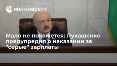 Президент Лукашенко предупредил бизнесменов об ответственности за зарплаты в конвертах