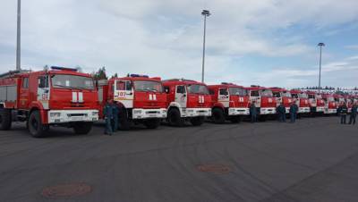 Соревнования пожарных машин состоялись на автодроме "Игора Драйв" в Ленобласти