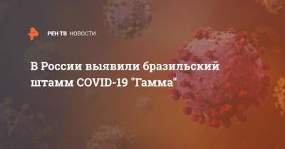 В России выявили бразильский штамм COVID-19 "Гамма"