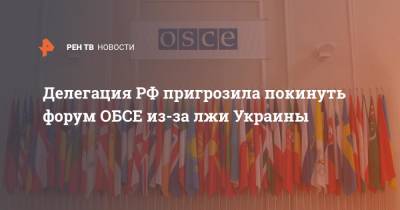 Делегация РФ пригрозила покинуть форум ОБСЕ из-за лжи Украины