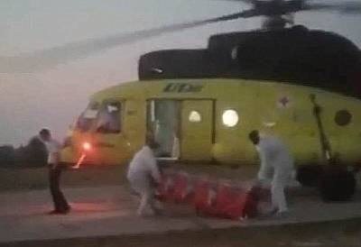 В Сибири селяне прогнали санитарный вертолет, прилетевший забирать пациента с COVID-19