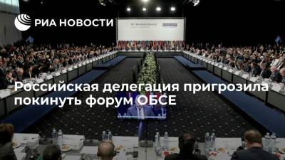 Руководитель российской делегации Гаврилов пригрозил покинуть форум ОБСЕ по безопасности