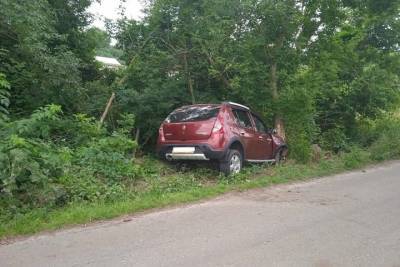 В Белгородской области водитель иномарки попал в больницу после столкновения с деревом