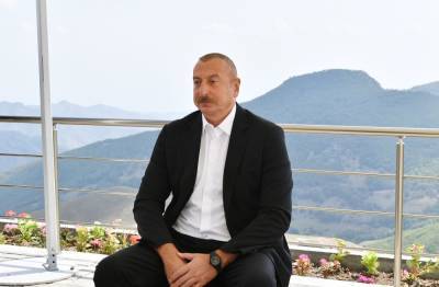 Президент Ильхам Алиев: Для удобного проезда в Кяльбаджар из Гейгеля прокладывается дорога через перевал Омар
