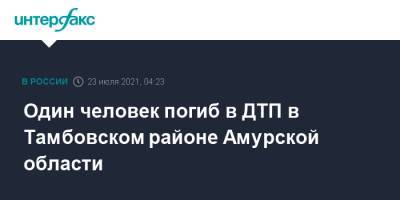 Один человек погиб в ДТП в Тамбовском районе Амурской области