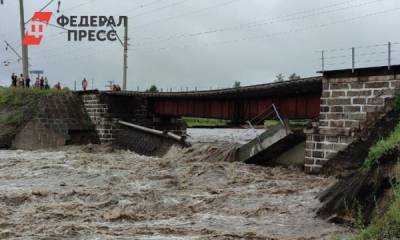 В Забайкалье из-за сильных дождей обрушился железнодорожный мост на участке Транссиба