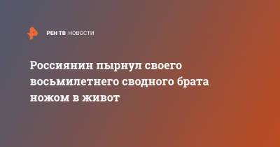 Россиянин пырнул своего восьмилетнего сводного брата ножом в живот