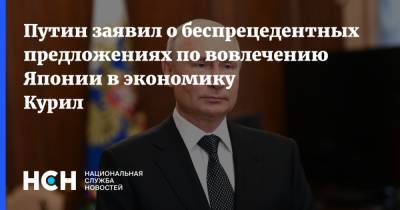 Путин заявил о беспрецедентных предложениях по вовлечению Японии в экономику Курил