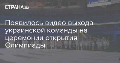 Появилось видео выхода украинской команды на церемонии открытия Олимпиады