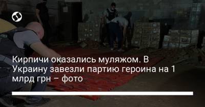Кирпичи оказались муляжом. В Украину завезли партию героина на 1 млрд грн – фото