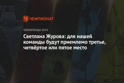 Светлана Журова: для нашей команды будут приемлемо третье, четвёртое или пятое место