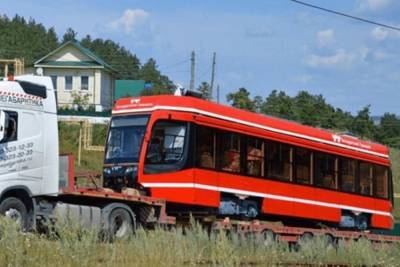 В Таганроге встретили трамвай нового образца