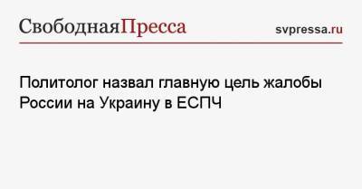 Политолог назвал главную цель жалобы России на Украину в ЕСПЧ