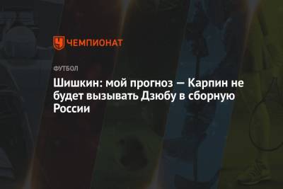 Шишкин: мой прогноз — Карпин не будет вызывать Дзюбу в сборную России