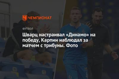 Шварц настраивал «Динамо» на победу, Карпин наблюдал за матчем с трибуны. Фото