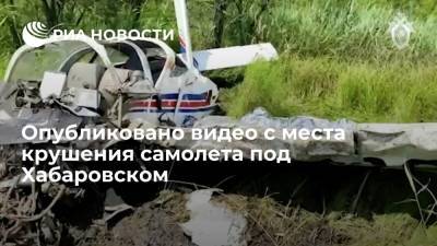 В Сети появились кадры с места крушения самолета Р-2002 под Хабаровском.