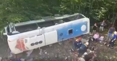 На Кубани два человека погибли при съезде автобуса в кювет
