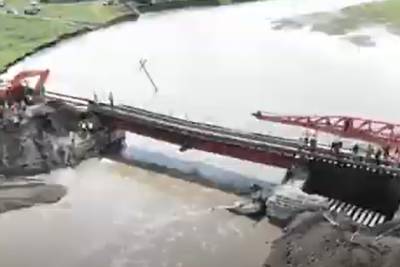 Восстановление моста на Транссибе в Сретенском районе идёт круглосуточно — видео