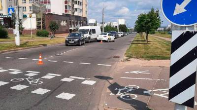 Легковушка в Минске сбила велосипедистку