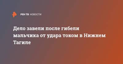 Дело завели после гибели мальчика от удара током в Нижнем Тагиле