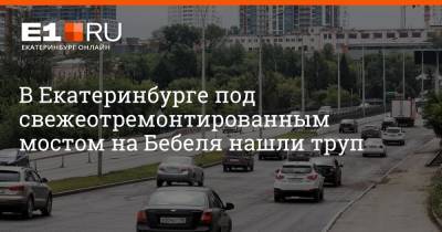 В Екатеринбурге под свежеотремонтированным мостом на Бебеля нашли труп