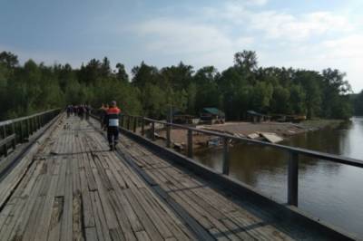 Мост, разрушенный наводнением, восстановили в Хабаровском крае