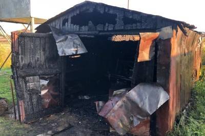 В Вязьме сгорел гараж с авто внутри: специалисты подозревают поджог