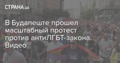 В Будапеште прошел масштабный протест против антиЛГБТ-закона. Видео