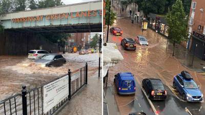 В Лондоне из-за подтоплений закрыли тоннель и развязку
