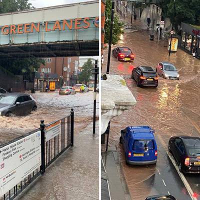 Мощный ливень подтопил десятки улиц в Лондоне