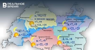 Сегодня в Татарстане ожидается до +25 градусов