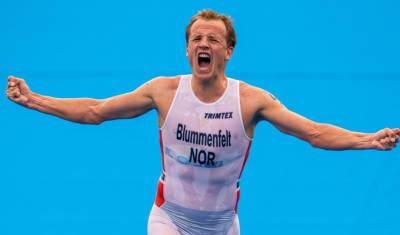 Норвежец Кристиан Блумменфельд стал золотым призером Олимпиады-2020 в триатлоне