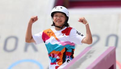 13-летняя японка Нишия стала Олимпийской чемпионкой по скейтбордингу