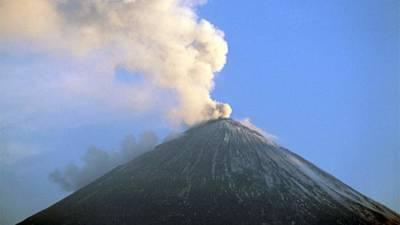 Парогазовый выброс зарегистрирован из вулкана Шивелуч на Камчатке