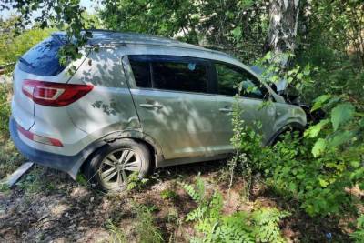 В Моршанском районе автомобиль врезался в дерево: пострадали женщина и ребёнок