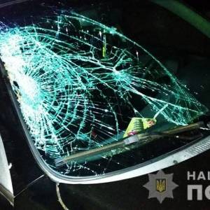 В Запорожской области легковушка насмерть сбила пешехода. Фотофакт