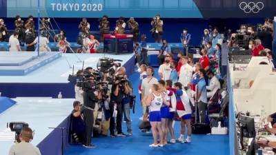 Российские гимнасты завоевали золото в командном турнире на Олимпиаде