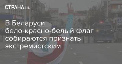 В Беларуси бело-красно-белый флаг собираются признать экстремистским