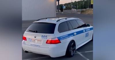 Эстонка раскрасила BMW в стиле российской ДПС и нарвалась на уголовное дело