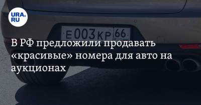 В РФ предложили продавать «красивые» номера для авто на аукционах